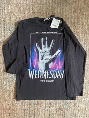 Zara Kids x MGM Wednesday Addams "The Thing" Long Sleeve T-Shirt 9-10 YRS NWT